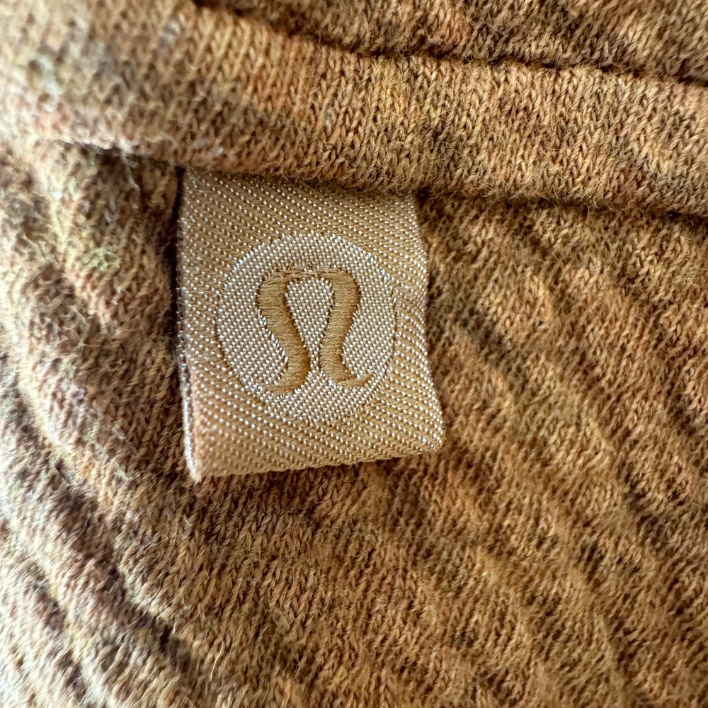 Lululemon Warm Down Jogger Bubble Dot Soft Cotton Blend Mid Rise Copper Brown.